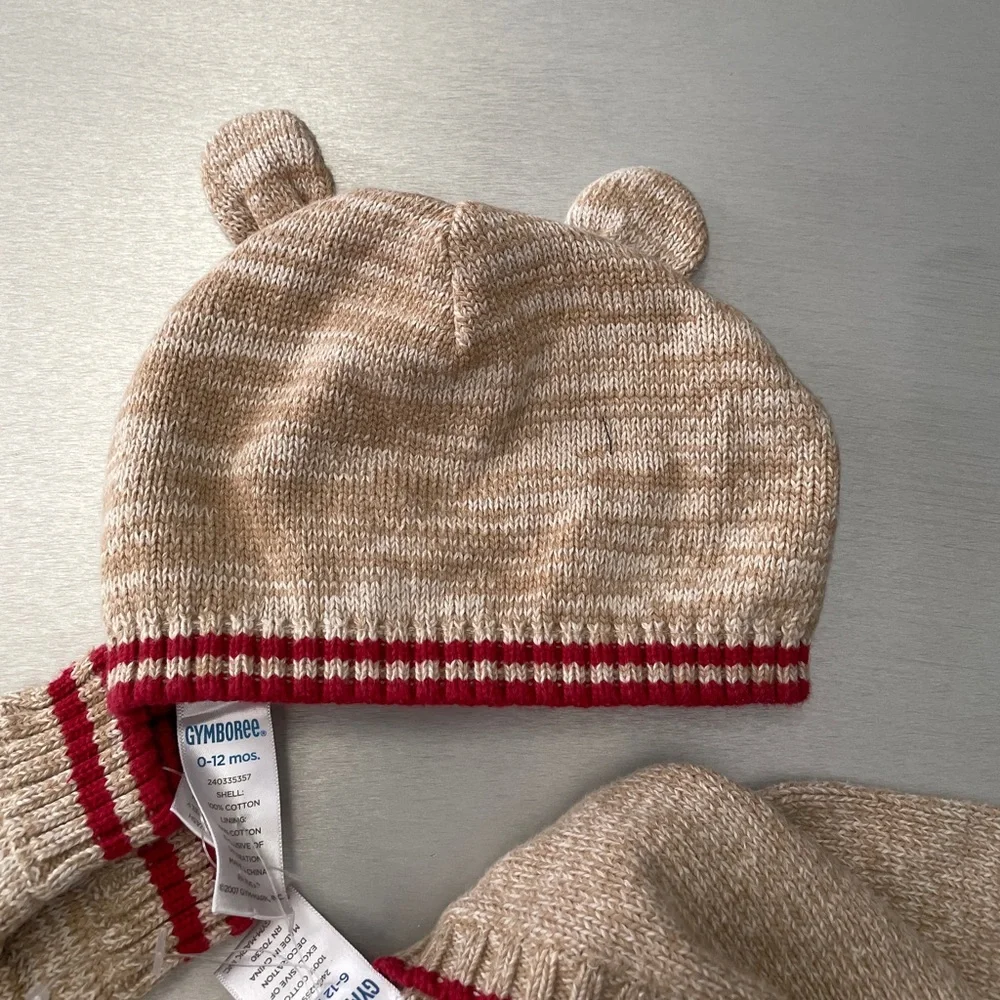Gymboree 3 piece boys Bear sweater set 6-12 months NWOT